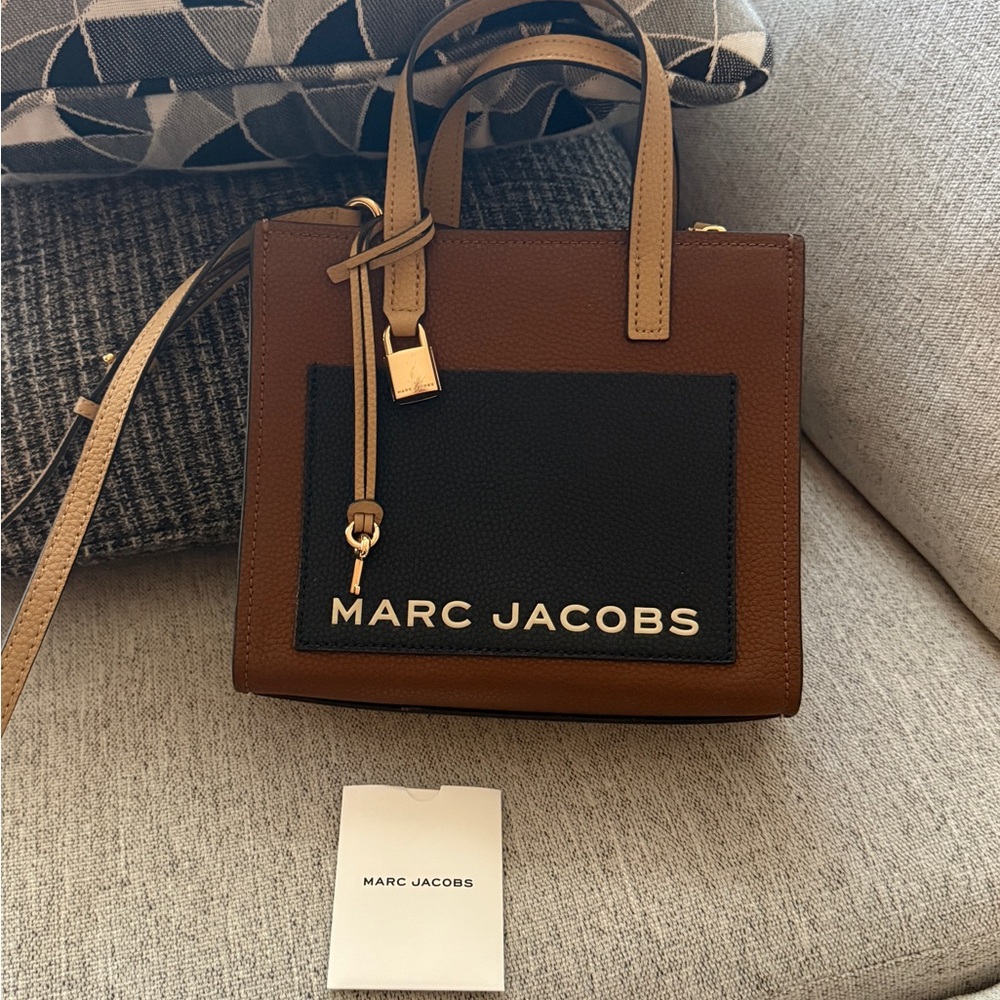 Marc Jacobs Tan and Black Satchel